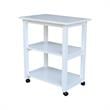 International Concepts Solid Wood Microwave Cart White
