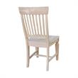 Set of Two Solid Parawood Slat Back Chairs Ready to Finish