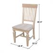 Set of Two Solid Parawood Slat Back Chairs Ready to Finish