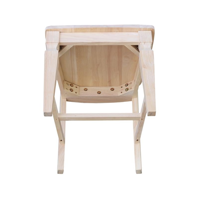 Set of Two Solid Parawood Slat Back Chairs Ready to Finish