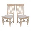 Set of Two Solid Parawood Slat Back Chairs Ready to Finish