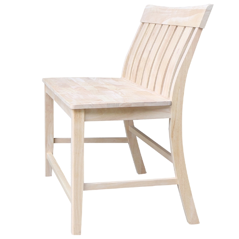 Armless Solid Wood Ava Tall Bench with a Seat Height of 24