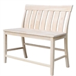 Armless Solid Wood Ava Tall Bench with a Seat Height of 24