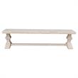 Natural Solid Wood Trestle Bench with a Seat Height of 18