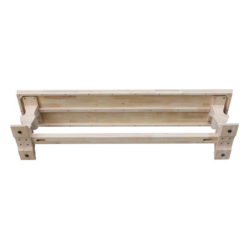 Natural Solid Wood Trestle Bench with a Seat Height of 18