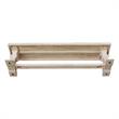 Natural Solid Wood Trestle Bench with a Seat Height of 18