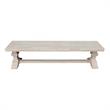 Natural Solid Wood Trestle Bench with a Seat Height of 18