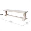 Natural Solid Wood Trestle Bench with a Seat Height of 18