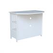 Solid Wood  TV Stand with Shelves and Drawer in White  - 28.9