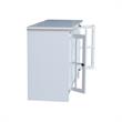 Entertainment/TV Stand with Open Shelves and 2 Doors in White - 48