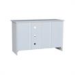Entertainment/TV Stand with Open Shelves and 2 Doors in White - 48