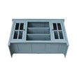 Entertainment/TV Stand with Open Shelves and 2 Doors in Ocean Blue - 48