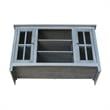 Entertainment/TV Stand with Open Shelves and 2 Doors in Gray - 48