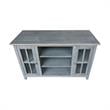 Entertainment/TV Stand with Open Shelves and 2 Doors in Gray - 48