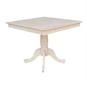 36&quot x 36&quot Natural Solid Wood Square Top Pedestal Table - 29.1&quot Height
