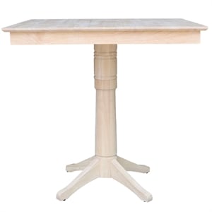 36&quot x 36&quot Natural Solid Wood Square Top Pedestal Table - 41.9&quot Height