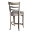 Solid Wood Emily Counter Height Stool in Washed Gray Taupe