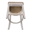 Solid Wood Emily Counter Height Stool in Washed Gray Taupe