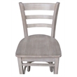 Solid Wood Emily Counter Height Stool in Washed Gray Taupe