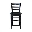 International Concepts Solid Wood Emily Counter Height Stool in Black