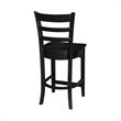 International Concepts Solid Wood Emily Counter Height Stool in Black