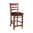 International Concepts Solid Wood Emily Counter Height Stool in Espresso