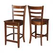 International Concepts Solid Wood Emily Counter Height Stool in Espresso