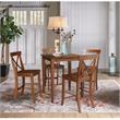 30 in. x 30 in. Wood Dining Table with 4 X-Back Stools in Espresso