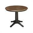 36 in. Wood Dining Table with 2 Madrid Ladderback Chairs in Hickory/Washed Coal