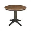 36 in. Wood Dining Table with 2 Madrid Ladderback Chairs in Hickory/Washed Coal
