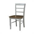 42 in. Wood Dining Table with 4 Madrid Chairs in Distressed Hickory/Washed Coal