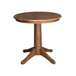 30 in. Wood Dining Table with 2 Madrid Ladderback Chairs in Distressed Oak