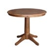 36 in. Wood Dining Table with 4 Madrid Ladderback Chairs in Distressed Oak