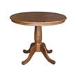 36 in. Wood Dining Table with 2 Madrid Ladderback Chairs in Distressed Oak