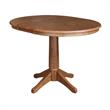 36 in. Wood Dining Table with 4 Madrid Ladderback Chairs in Distressed Oak