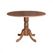 42 in. Wood Dining Table with 4 Madrid Ladderback Chairs in Distressed Oak