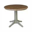 Wood Dining Table with 4 Madrid Ladderback Chairs in Distressed Hickory/Stone