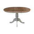 Wood Dining Table with 4 Madrid Ladderback Chairs in Distressed Hickory/Stone