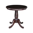 30 in. Wood Dining Table with 2 Remo Splatback Chairs in Rich Mocha