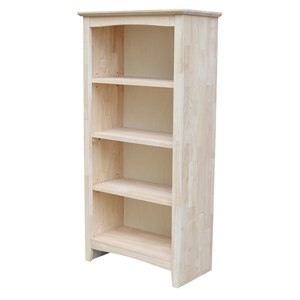International Concepts 24&quot Wide Shaker Bookcase - 48 in H - Unfinished