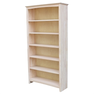 international concepts shaker bookcase in unfinished