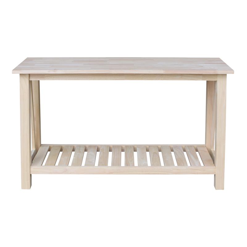 International Concepts Surrey Solid Wood Console/Sofa Table - Unfinished