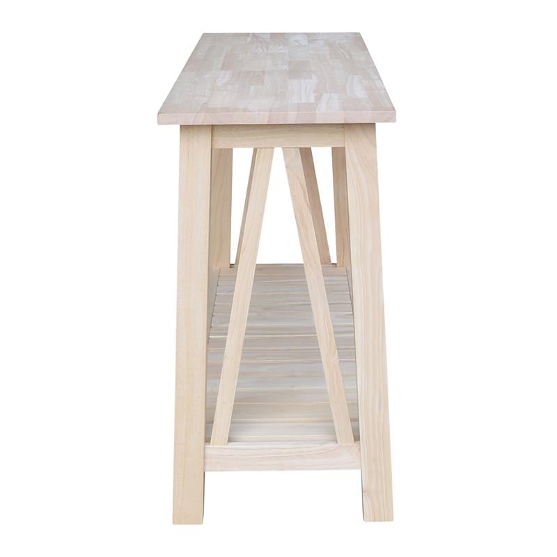 International Concepts Surrey Solid Wood Console/Sofa Table - Unfinished