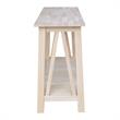 International Concepts Surrey Solid Wood Console/Sofa Table - Unfinished