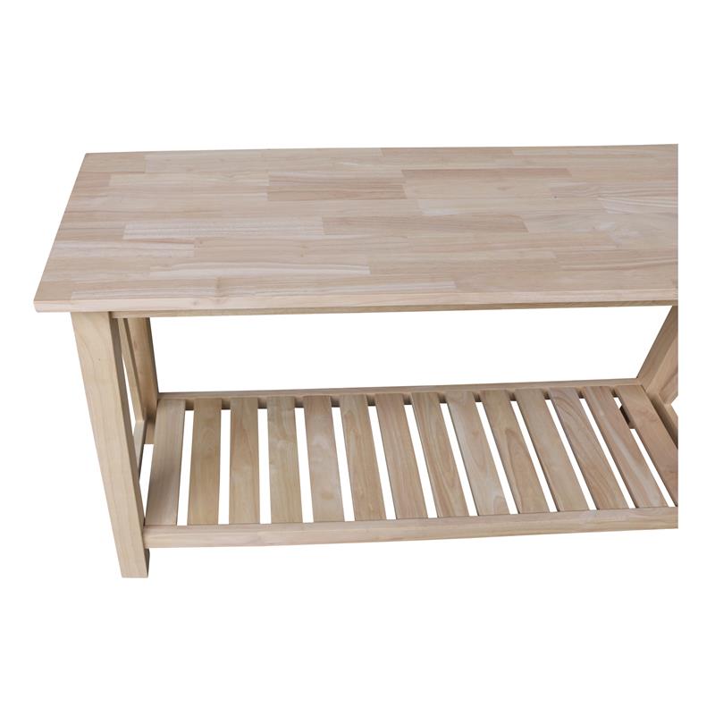 International Concepts Surrey Solid Wood Console/Sofa Table - Unfinished