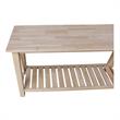 International Concepts Surrey Solid Wood Console/Sofa Table - Unfinished
