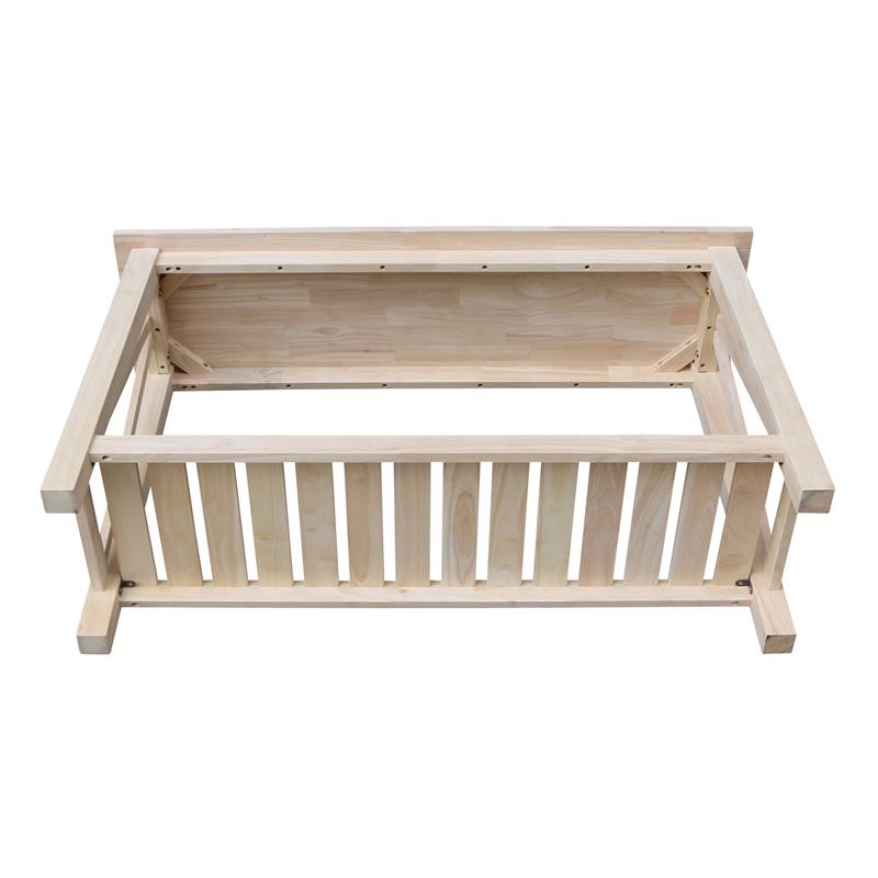 International Concepts Surrey Solid Wood Console/Sofa Table - Unfinished