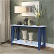 Surrey Solid Wood Console/Sofa Table in Blue/Antiqued Chalk