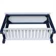 Surrey Solid Wood Console/Sofa Table in Blue/Antiqued Chalk