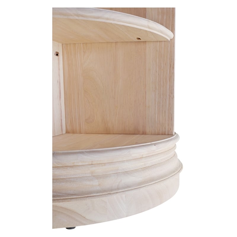 International Concepts Library Round Solid Wood End Table - Unfinished